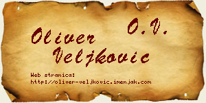 Oliver Veljković vizit kartica